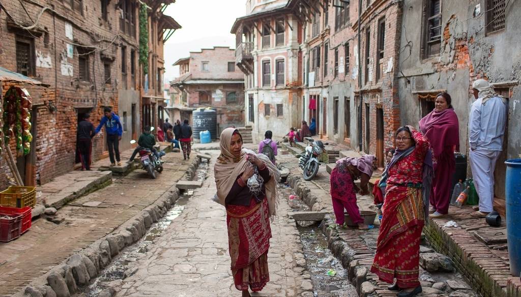 People of Nepal visit Khokana 
