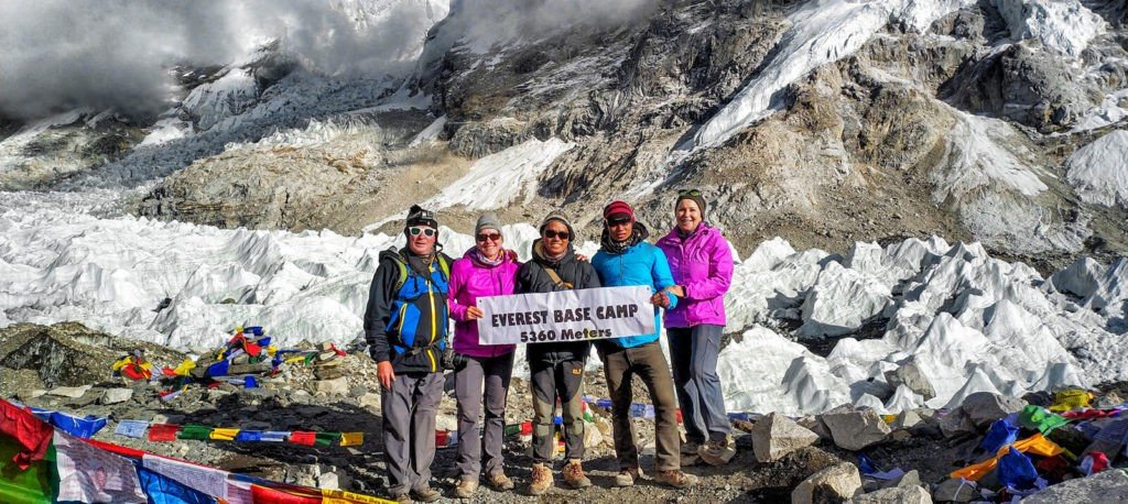 Everest Base Base Trek blog group at EBC