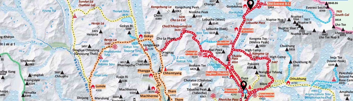 Goraskshep To Pheriche Distance And Map