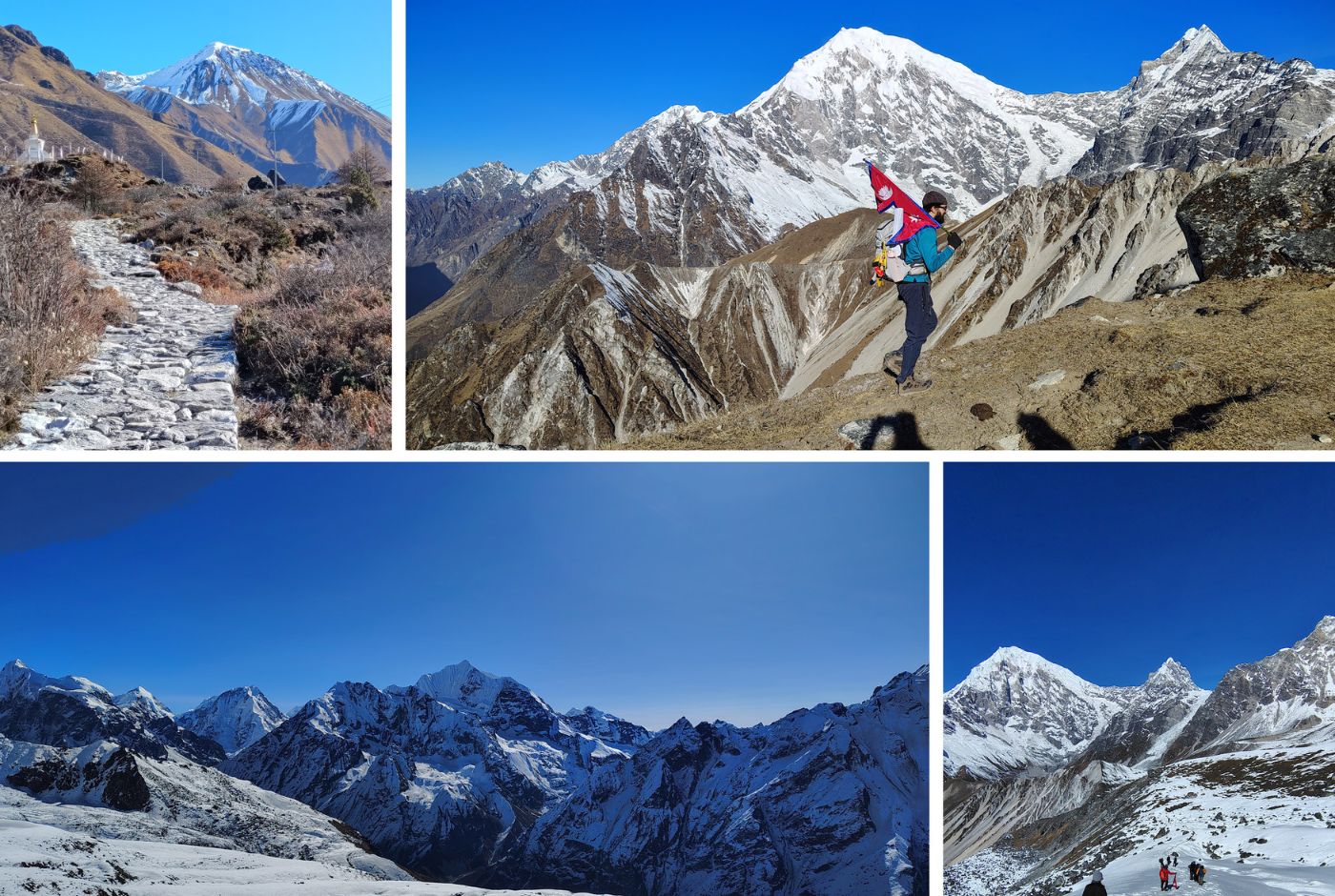 Collage of Langtang Valley