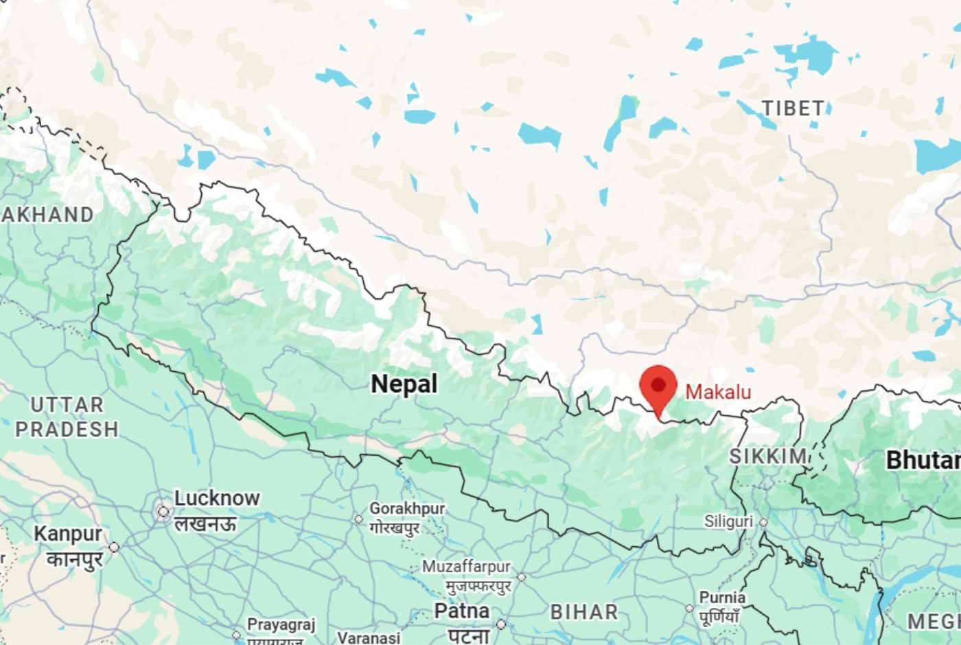 Mount Makalu Location
