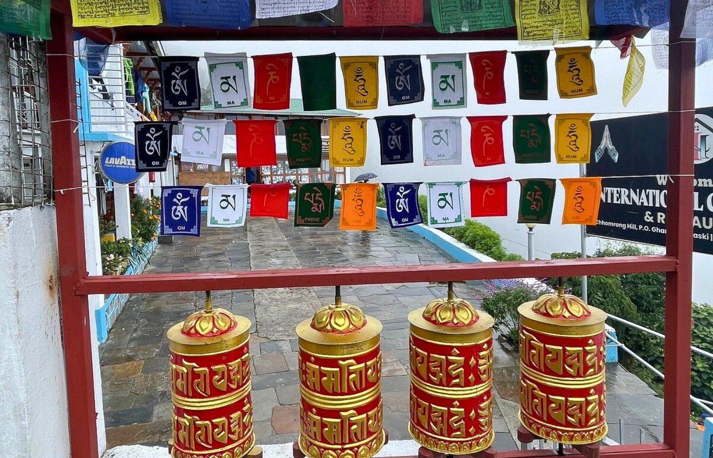 Prayer Wheel as you reach Chommrong village  Best ABC Trek