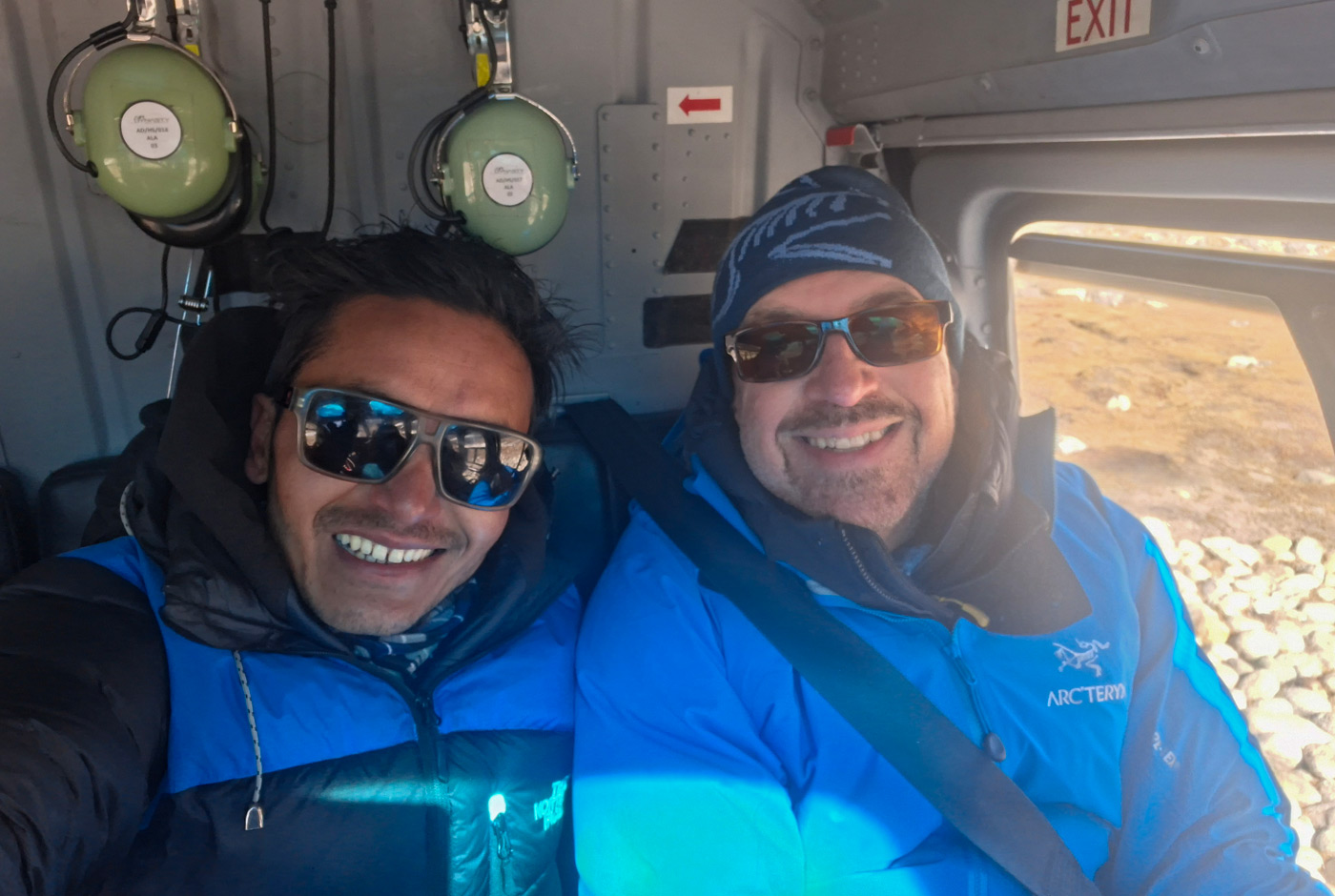 Helicopter evacuation from Everest region due to altitude sickness during Nepal trek