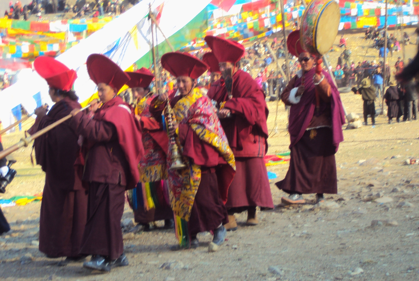 Upper Mustang Festival Colorful Monks Dance Himalayas