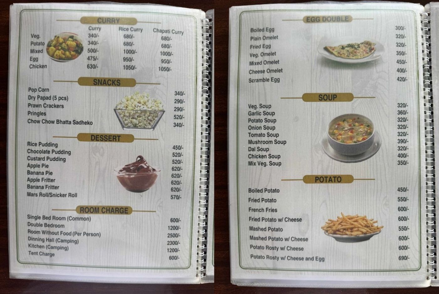 04 Mardi himal trek food menu