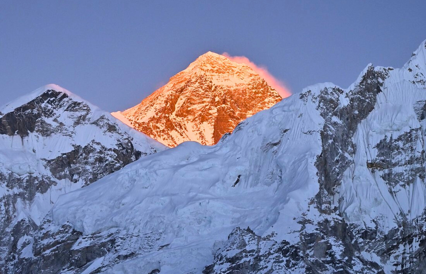 Perfect sunrise view  Mount Everest Height