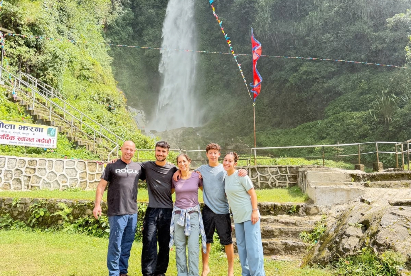 Nepal trekking trail during the monsoon transition