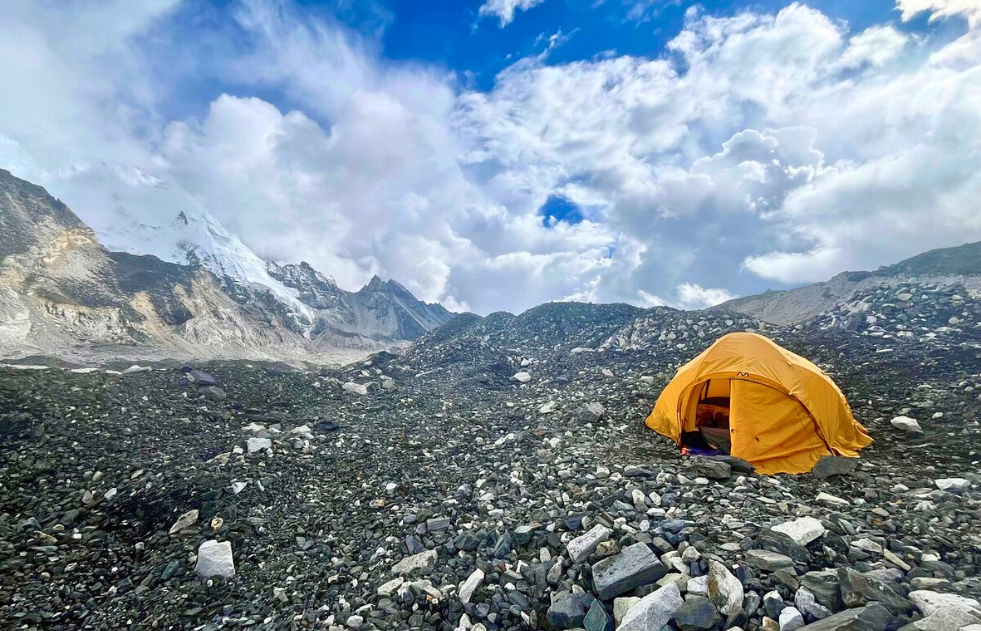 View of Everest Base Camp in mid september