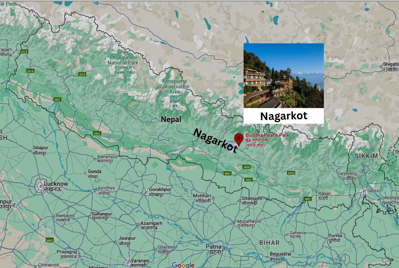 Where Is Nagarkot Located In Map Of Nepal