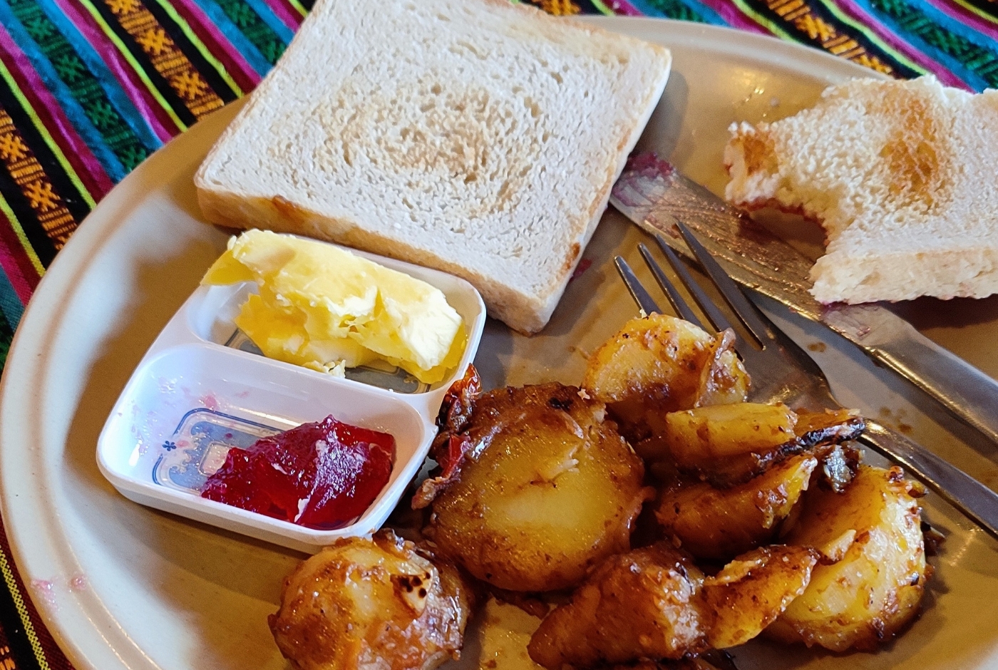 Breads and Potato Curry
