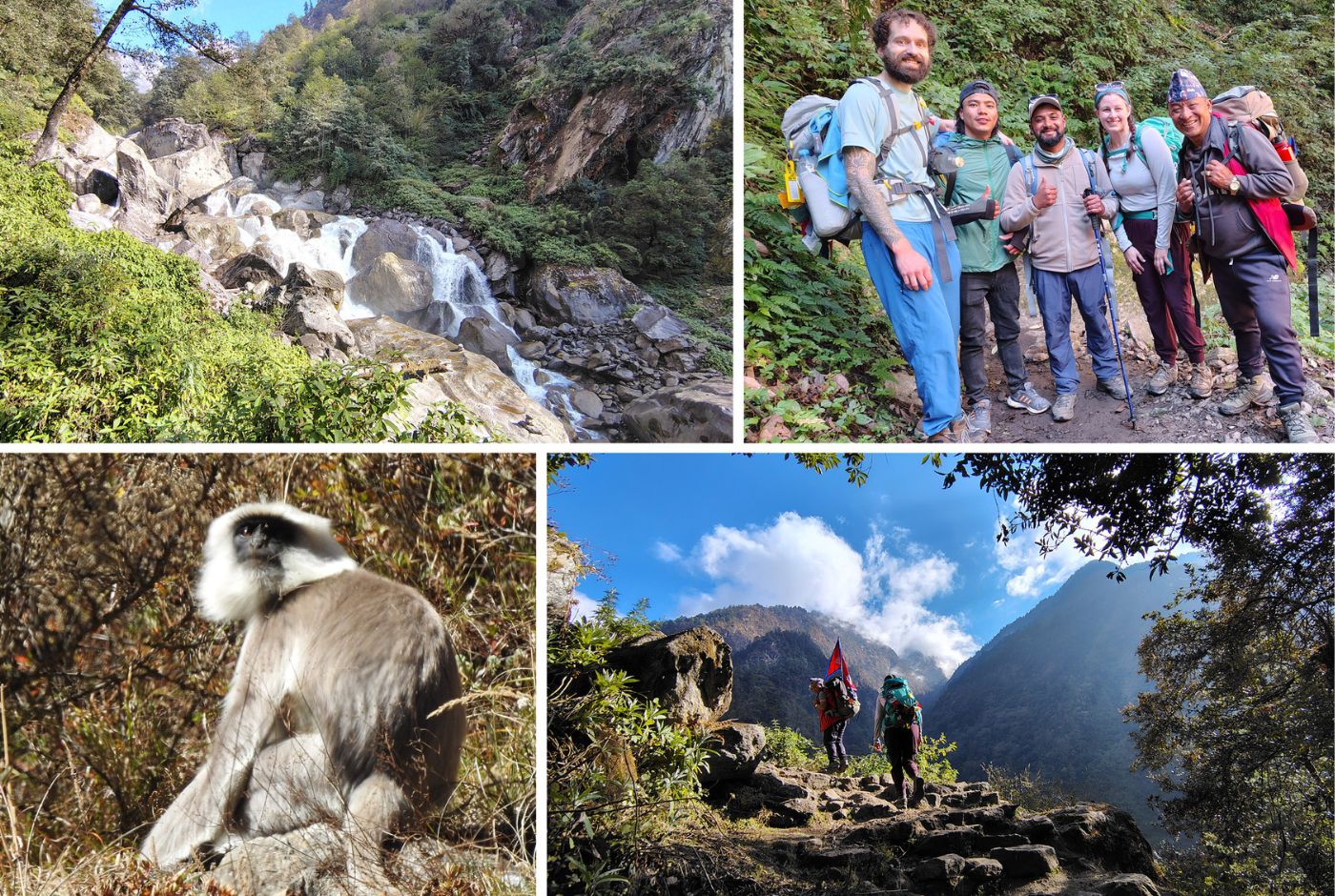 Langtang Valley Trek collage