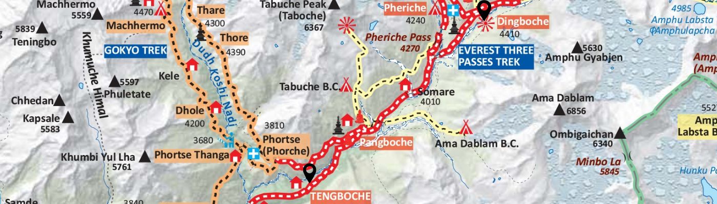 Tengboche To Dingboche Distance And Map