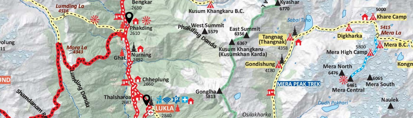 Lukla To Phakding Map
