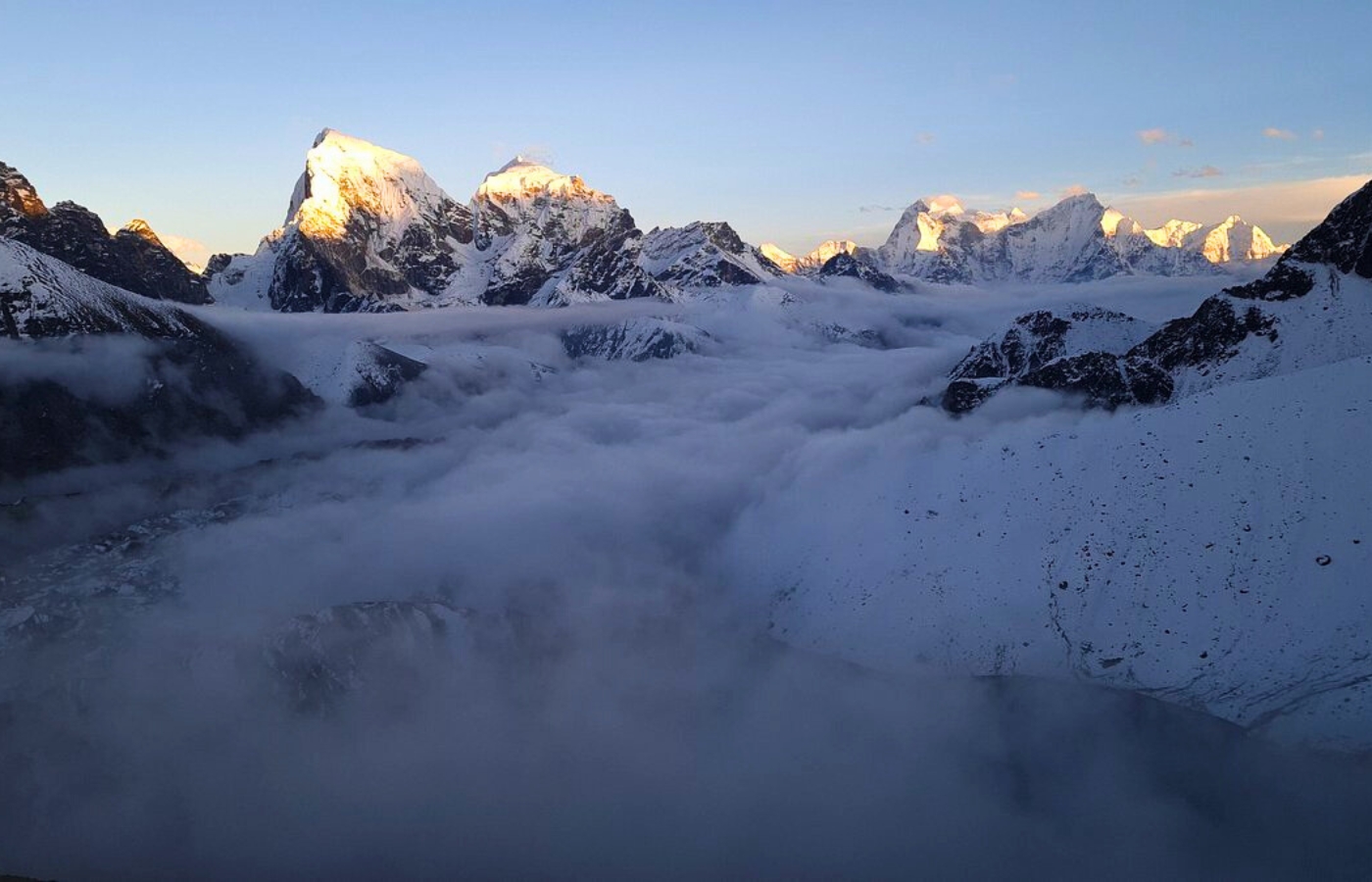 Stunning view of Everest Range   High passes trek