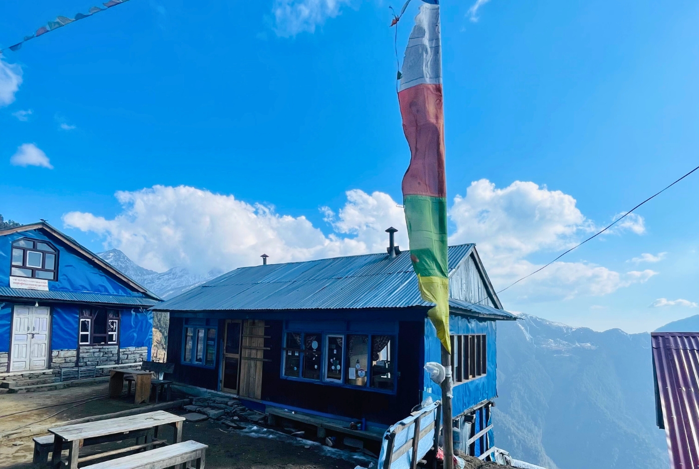 Local teahouse and guesthouse in langtang region