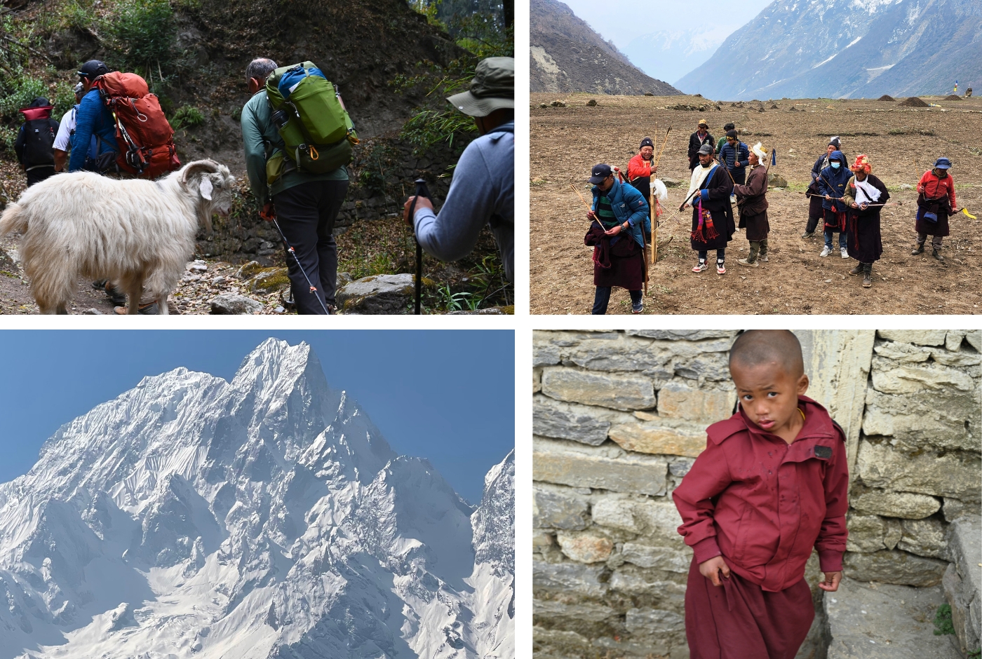 Suspension Bridge, rocky trails and mountains  langtang(1)