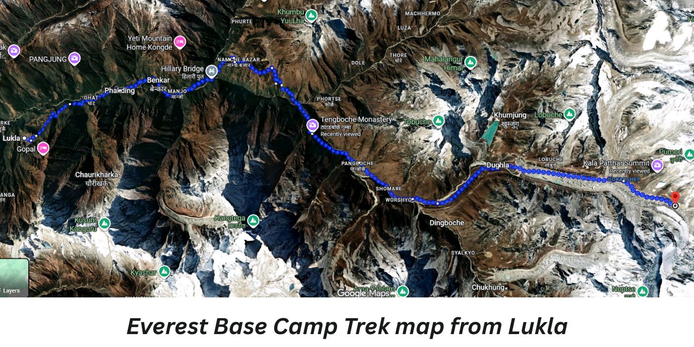 Everest Base Camp Trek Google Map