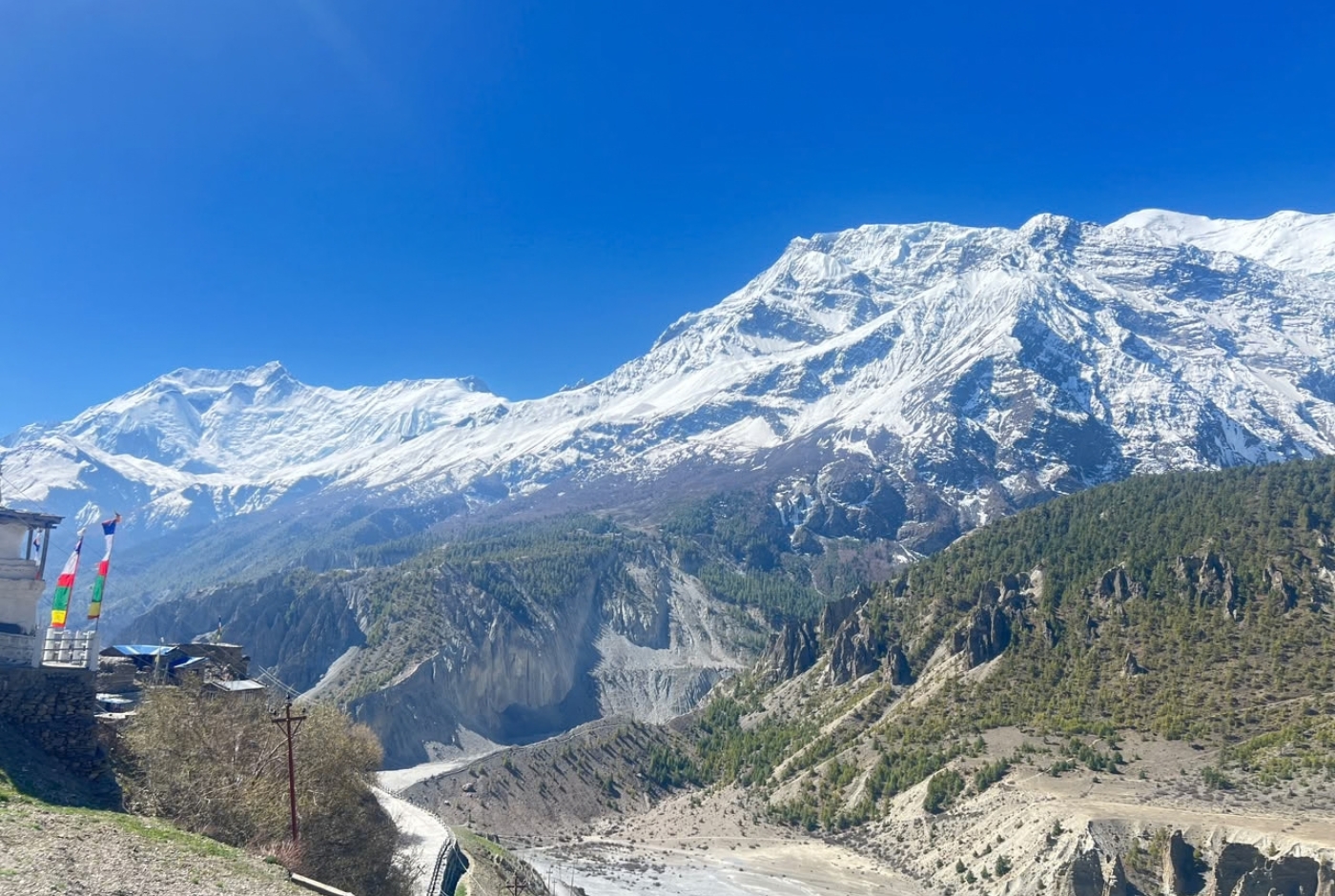 Himalayan climate and mountain landscape in Nepal