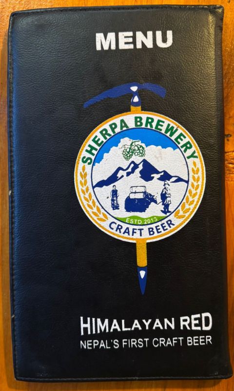 Food menu with real prices at Phakding during Everest Base Camp Trek