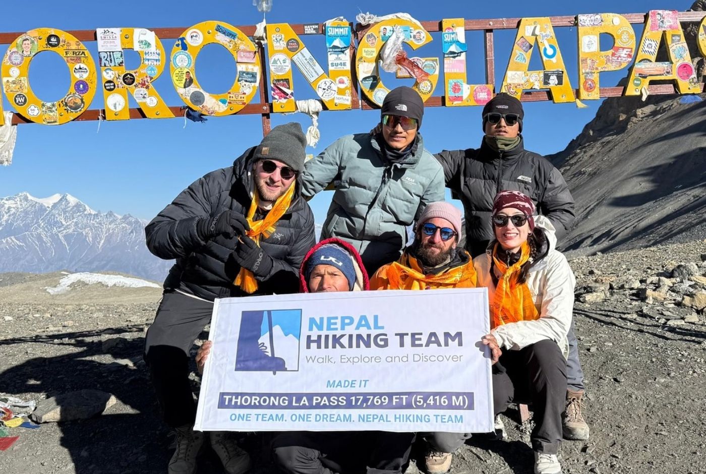 Annapurna Circuit Trek map used for safety and navigation planning with Thorong La Pass, Manang, road sections, and NATT trail alternatives