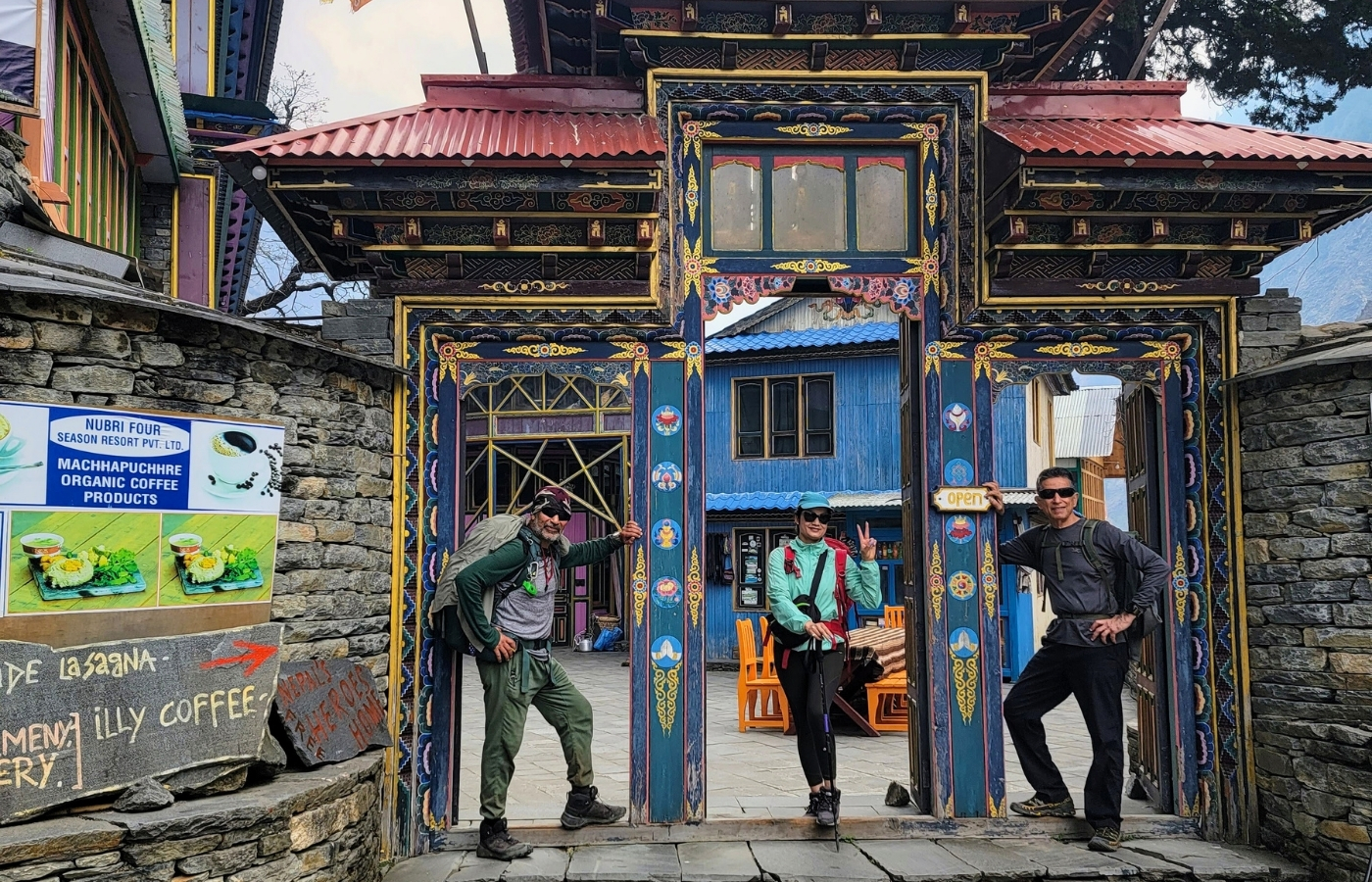 Nubri Valley monastery on the Manaslu Circuit Trek restricted area route