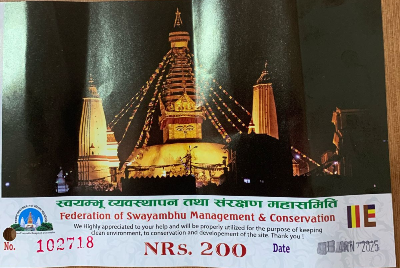 Swayambhu Nath Trekking fee