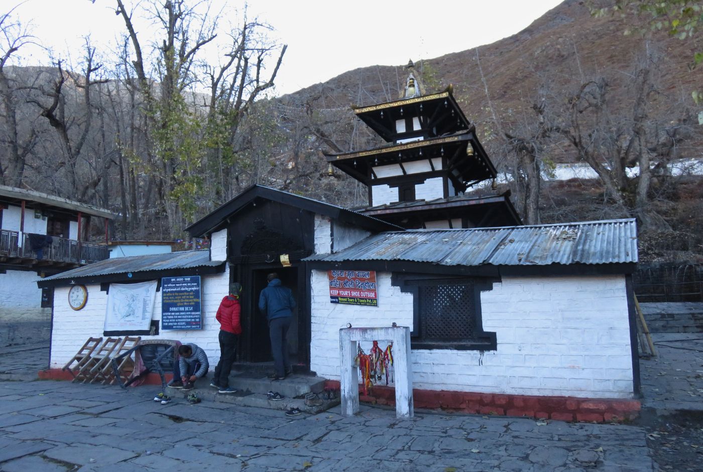 Muktinath Mandir temple at 3760m on the Annapurna Circuit Trek a sacred Hindu and Buddhist shrine