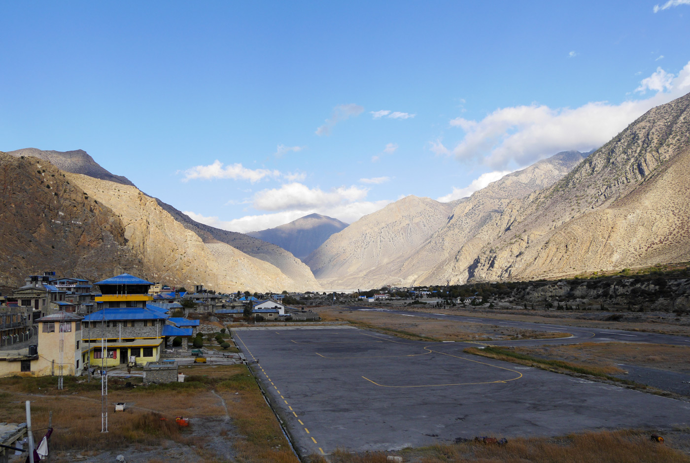 Jomsom Airport and Kali Gandaki Valley exit point on the Annapurna Circuit Trek map