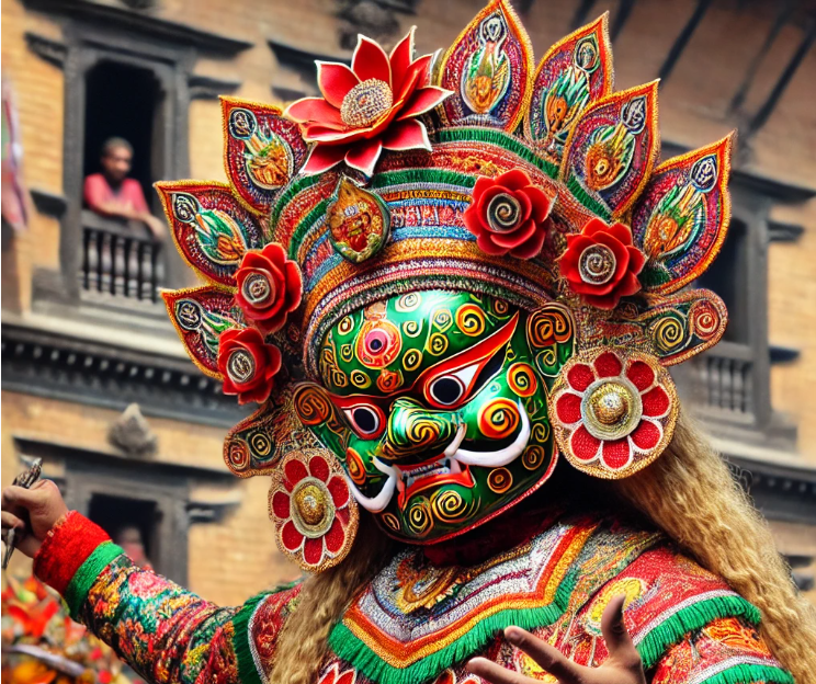 Gai Jatra festival in Nepal: Lakhe Dance